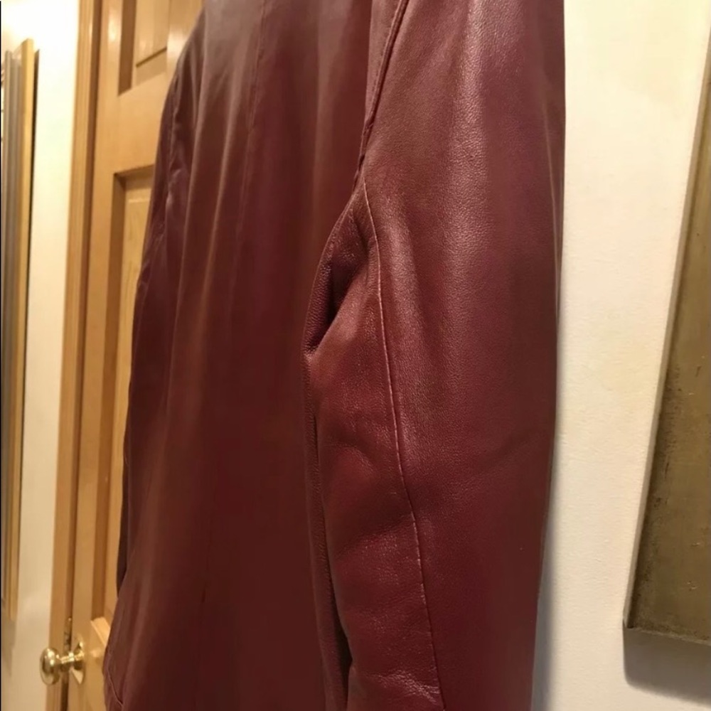 Leather Jacket ~ Siena Studio~Wine/Burgundy~Medium - image 6